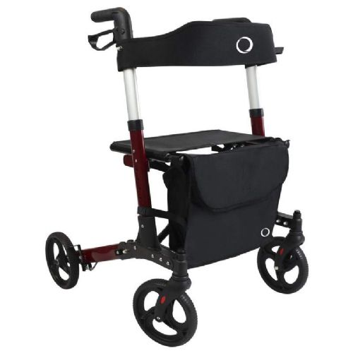 Rollator shown in red