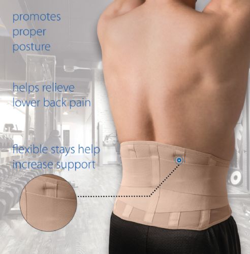 Promotes proper posture and flexible stays provide increased support to the lower back