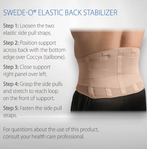 Shows how to fit the Elastic Back Support Swede-O Back Brace by Core Products