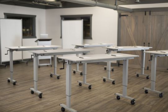 These Desks Can Fill a Room and then Fold for Ample Floor Space