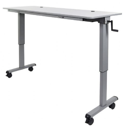 Adjustable Flip Top Table with Crank Handle is height adjustable