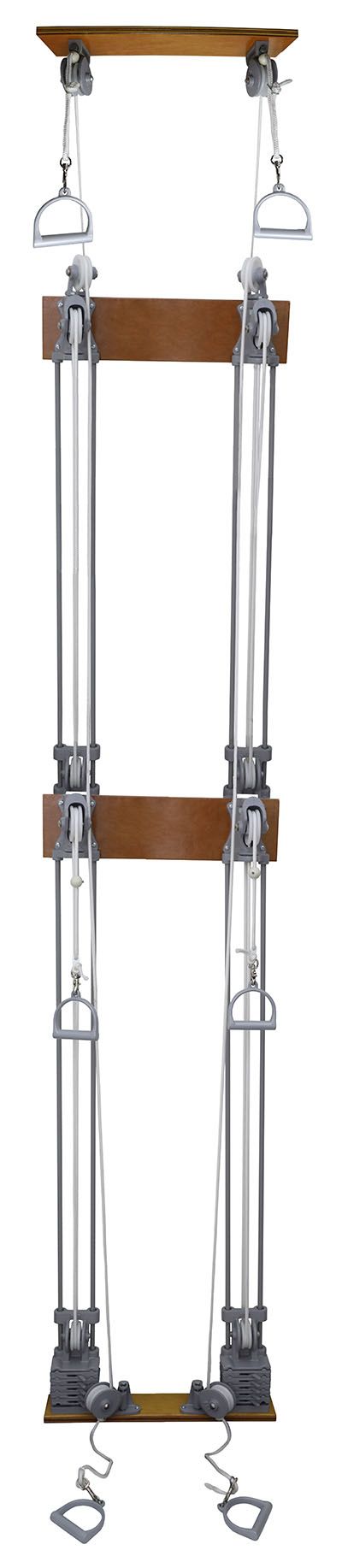 Triple Handle Pulley, Dual Tower Weight System (Chest/Floor/Overhead) with 20 lb. Weights (10lbs./tower) 