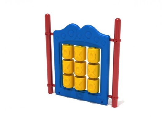 Tic-Tac-Toe Panel shown in primary colors
