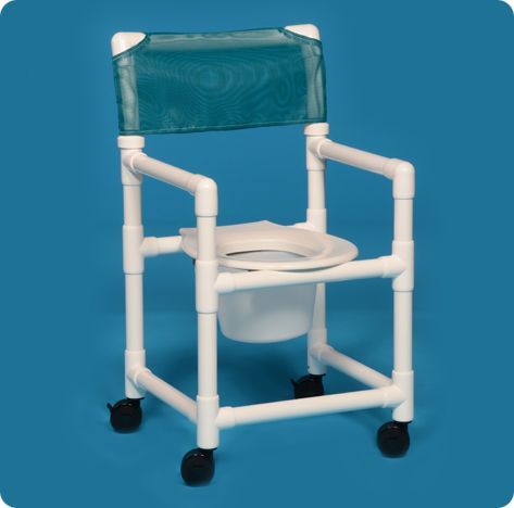 Standard Line Straight Seat Shower Chair Commode with Pail