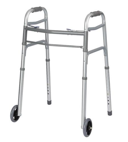 Picture shows the walker with the two wheel option