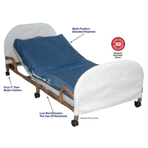 PVC Adjustable Low Hospital Bed - Healthline BR80