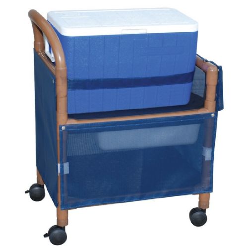 Wood Tone Ice Cart with Skirt Cover Panels