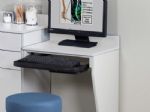 Wall Mount Computer Desk with One Leg, Left Side