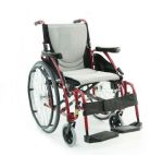18-in. seat / Grey Upholstery / Red Frame