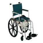 Mariner Rehab Shower Commode Chair- 23 in Treaded Urethane Tires with 18 in seat