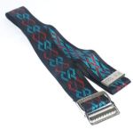 Skil-Care Gait Belt, 60in. (Geo Pattern A) Red Weave with Metal Buckle