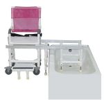 Deluxe Dual Shower/Transfer Chair with White Frame