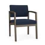 Lenox Steel Guest Chair with BRONZE Frame Finish and BLUEBERRY Upholstery