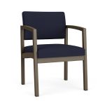 Lenox Steel Guest Chair with BRONZE Frame Finish and NAVY Upholstery