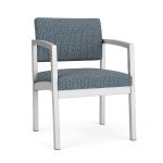 Lenox Steel Guest Chair with SILVER Frame Finish and SERENE Upholstery