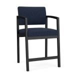 Lenox Steel Hip Chair with BLACK Frame Finish and BLUEBERRY Upholstery