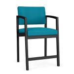 Lenox Steel Hip Chair with BLACK Frame Finish and WATERFALL Upholstery