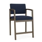 Lenox Steel Hip Chair with BRONZE Frame Finish and BLUEBERRY Upholstery