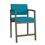 Lenox Steel Hip Chair with BRONZE Frame Finish and WATERFALL Upholstery