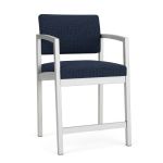 Lenox Steel Hip Chair with SILVER Frame Finish and BLUEBERRY Upholstery