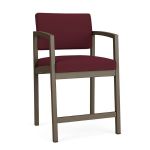 Lenox Steel Hip Chair with BRONZE Frame Finish and WINE Upholstery