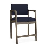 Lenox Steel Hip Chair with BRONZE Frame Finish and NAVY Upholstery