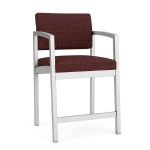 Lenox Steel Hip Chair with SILVER Frame Finish and NEBBIOLO  Upholstery