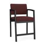Lenox Steel Hip Chair with BLACK Frame Finish and NEBBIOLO Upholstery