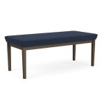 Lenox Steel Bench with BRONZE Frame Finish and BLUEBERRY Upholstery