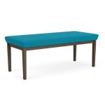 Lenox Steel Bench with BRONZE Frame Finish and WATERFALL Upholstery