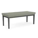 Lenox Steel Bench with CHARCOAL Frame Finish and EUCALYPTUS Upholstery