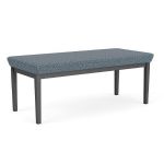 Lenox Steel Bench with CHARCOAL Frame Finish and SERENE Upholstery