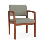 Lenox Wood Guest Chair with CHERRY Frame Finish and EUCALYPTUS Upholstery