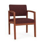 Lenox Wood Guest Chair with CHERRY Frame Finish and NEBBIOLO Upholstery