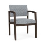 Lenox Wood Guest Chair with MOCHA Frame Finish and FOG Upholstery