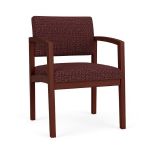 Lenox Wood Guest Chair with MAHOGANY Frame Finish and NEBBIOLO Upholstery