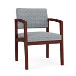Lenox Wood Guest Chair with MAHOGANY Frame Finish and FOG Upholstery