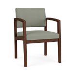 Lenox Wood Guest Chair with WALNUT Frame Finish and EUCALYPTUS Upholstery