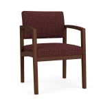 Lenox Wood Guest Chair with WALNUT  Frame Finish and NEBBIOLO Upholstery