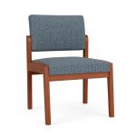 Lenox Wood Waiting Room Guest Chair with CHERRY Frame Finish and SERENE Upholstery