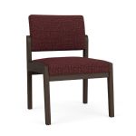 Lenox Wood Waiting Room Guest Chair with MOCHA Frame Finish and NEBBIOLO Upholstery