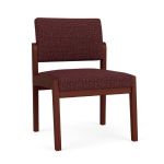 Lenox Wood Waiting Room Guest Chair with MAHOGANY Frame Finish and NEBBIOLO Upholstery