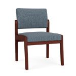 Lenox Wood Waiting Room Guest Chair with MAHOGANY Frame Finish and SERENE Upholstery