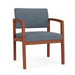 Lenox Wood Oversize Waiting Room Chair with CHERRY Frame Finish and SERENE Upholstery