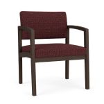 Lenox Wood Oversize Waiting Room Chair with MOCHA Frame Finish and NEBBIOLO Upholstery