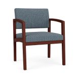 Lenox Wood Oversize Waiting Room Chair with MAHOGANY Frame Finish and SERENE Upholstery