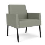 Mystic Lounge Waiting Room Guest Chair with BLACK Frame Finish and EUCALYPTUS Upholstery