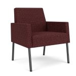 Mystic Lounge Waiting Room Guest Chair with CHARCOAL Frame Finish and NEBBIOLO Upholstery