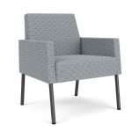 Mystic Lounge Waiting Room Guest Chair with CHARCOAL Frame Finish and FOG Upholstery