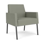Mystic Lounge Waiting Room Guest Chair with CHARCOAL Frame Finish and EUCALYPTUS Upholstery